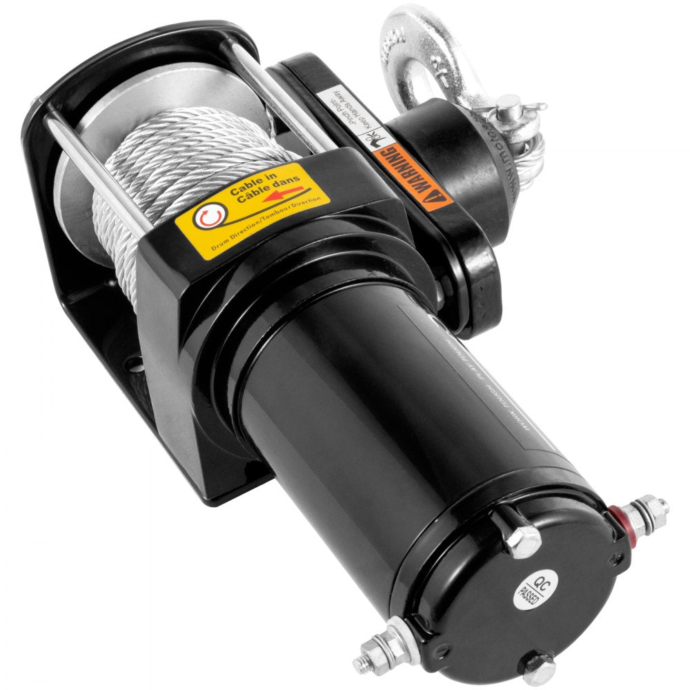 VEVOR Truck Winch 3,000LBS Electric Winch 10m Steel Cable 12V Power Winch Jeep Winch with Wireless Remote Control and Powerful Motor for UTV ATV & Jeep Truck and Wrangler Accessories in Car Lift