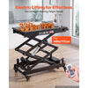VEVOR Electric Lift Table, 330 lbs Capacity Double Scissor Lifting Table, Great for Material Handling, Moving, Transportation, 43 in Max. Height Adjustable Lift Platform, 4 Swivel Casters with Brakes