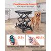 VEVOR Electric Lift Table, 330 lbs Capacity Double Scissor Lifting Table, Great for Material Handling, Moving, Transportation, 43 in Max. Height Adjustable Lift Platform, 4 Swivel Casters with Brakes