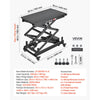 VEVOR Electric Lift Table, 330 lbs Capacity Double Scissor Lifting Table, Great for Material Handling, Moving, Transportation, 43 in Max. Height Adjustable Lift Platform, 4 Swivel Casters with Brakes