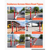 VEVOR Traffic Cones Delineator Posts, 48 Inch 8-Pack Orange Safety Post Cones with 4-Point Fixed Base & Reflective Strips for Parking Lots, Traffic Control, Road Safety, Construction Zones