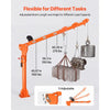 VEVOR Electric Truck Crane, 1100 lbs Pickup Truck Crane with 12V 3000 lbs Electric Winch, 360° Rotating Telescopic Boom, Premium Galvanized Steel, Foldable Pickup Bed Jib for Machine Lumber Lifting