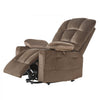 VEVOR Power Lift Recliner Chair, Dual Motor, Large Electric Lift Chair with Heat and Massage for Elderly, Infinite Position Adjustment, Velvet Fabric, with Side and Front Pockets, Cup Holders, Brown