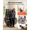 VEVOR Power Lift Recliner Chair, Large Electric Lift Chair with Heat and Massage for Elderly, Infinite Position Adjustment, Chenille Fabric, with Side Pockets, Cup Holders and USB Port, Dark Gray