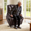 VEVOR Power Lift Recliner Chair, Triple-Motor, Large Electric Lift Chair with Heat and Massage for Elderly, Infinite Position Adjustment, Leather Surface, with Storage Pockets and Cup Holders, Brown