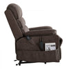 VEVOR Power Lift Recliner Chair, Dual Motor Medium Lift Chair with Heat and Massage for Elderly, Position Adjustable, Remote Control, with Side Pockets, Chenille Fabric, Brown