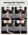 VEVOR Electric Sausage Stuffer, 22 LBS / 10 L Vertical Meat Filler with Stepless Speed Adjustment, Stainless Steel Sausage Stuffing Machine, Foot Pedal & 4 Filling Tubes, for Commercial and Home Use