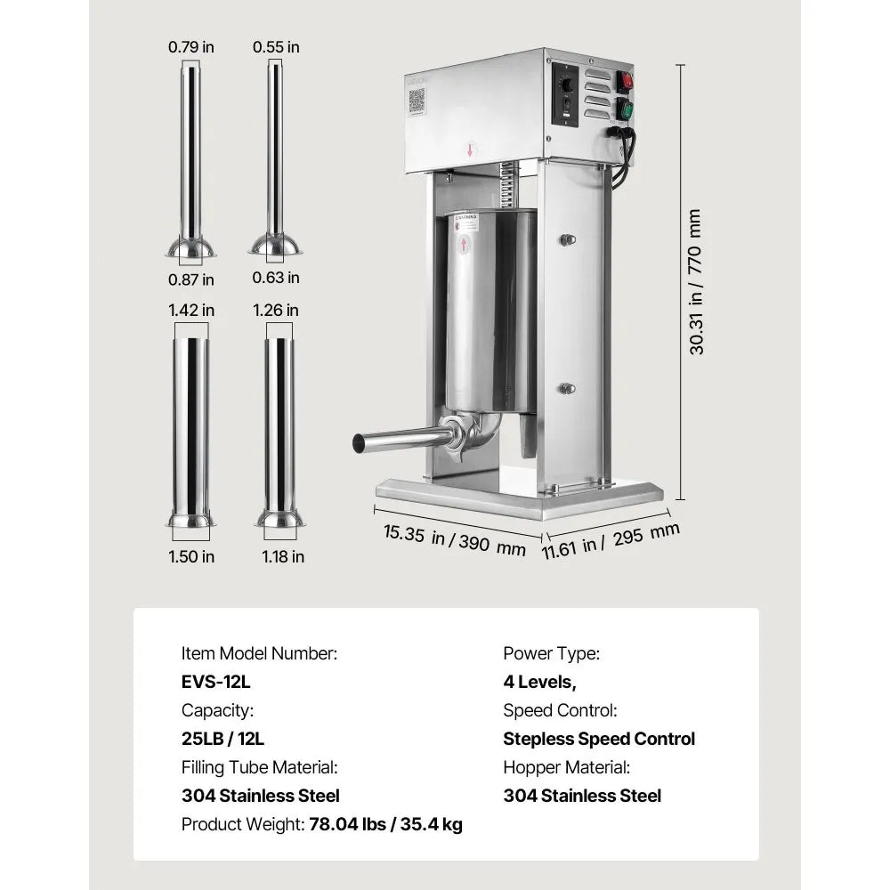 Product dimensions and key specifications overview
