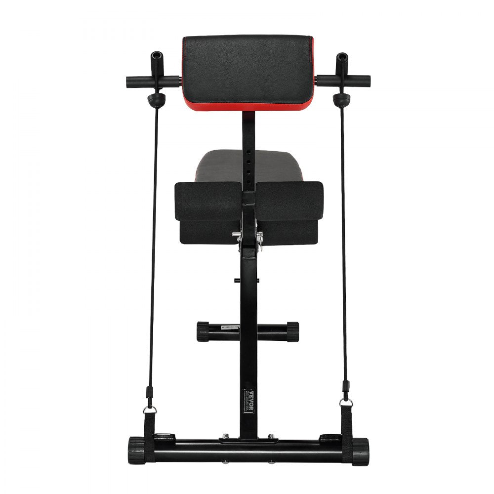 VEVOR Multi-Functional Weight Bench for Full Body Workout, Roman Chair Hyperextension Bench, 330 lbs Adjustable & Foldable Equipment for Back Arm Core Ab Workout, Sit Up Exercise Machine for Home Gym
