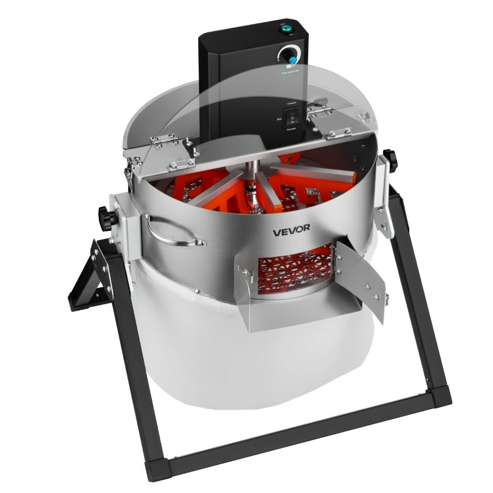VEVOR Electric Bud Leaf Trimmer, 2-in-1 Manual & Electric, 16 in Bud Trimmer with Sharp Stainless Steel Blades, Bracket Type Wet Dry Hydroponic Cutting Machine with Dry Grate, for Plant Buds Flowers