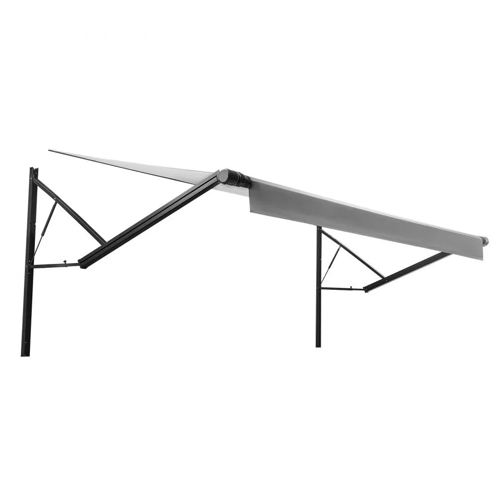 VEVOR Motorized RV Awning Complete Kit, 17.06FT Electric Retractable RV Awning with Aluminum Alloy Frame & Waterproof Fabric, Outdoor Camping Trailer Awnings Fit Most RVs (17FT Type, Gradient Gray)