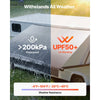 VEVOR Motorized RV Awning Complete Kit, 15.06FT Electric Retractable RV Awning with Aluminum Alloy Frame & Waterproof Fabric, Outdoor Camping Trailer Awnings Fit Most RVs (15FT Type, Gradient Black)