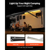 VEVOR Motorized RV Awning Complete Kit, 15.06FT Electric Retractable RV Awning with Aluminum Alloy Frame & Waterproof Fabric, Outdoor Camping Trailer Awnings Fit Most RVs (15FT Type, Gradient Black)