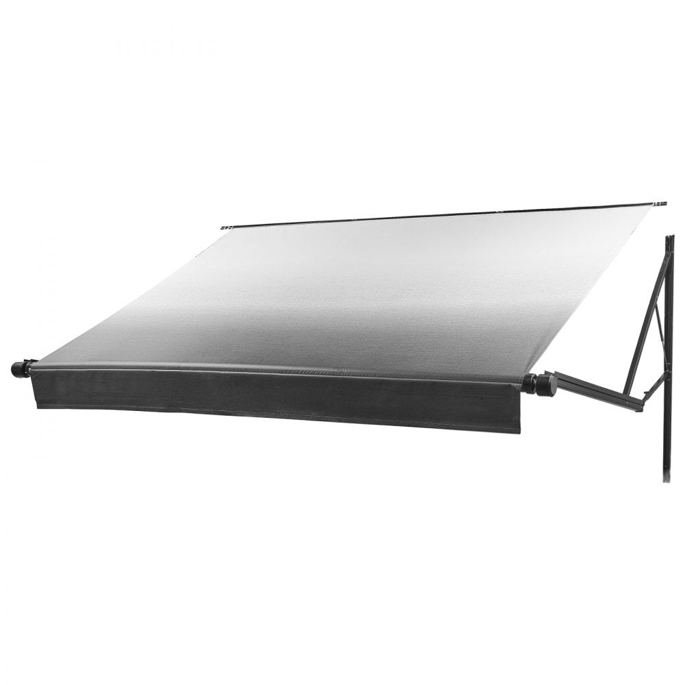 VEVOR Motorized RV Awning Complete Kit, 15.06FT Electric Retractable RV Awning with Aluminum Alloy Frame & Waterproof Fabric, Outdoor Camping Trailer Awnings Fit Most RVs (15FT Type, Gradient Black)