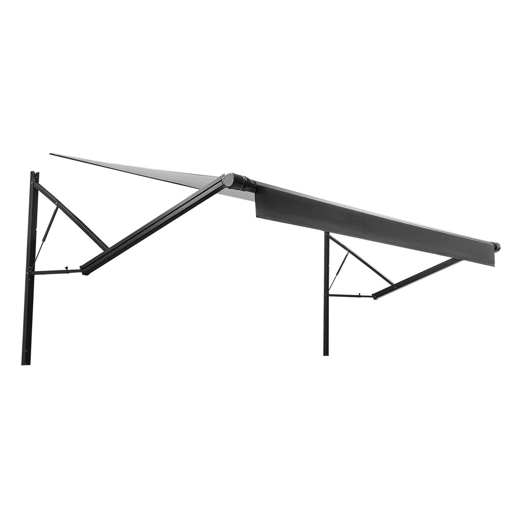 VEVOR Motorized RV Awning Complete Kit, 20.06FT Electric Retractable RV Awning with Aluminum Alloy Frame & Waterproof Fabric, Outdoor Camping Trailer Awnings Fit Most RVs (20FT Type, Gradient Black)