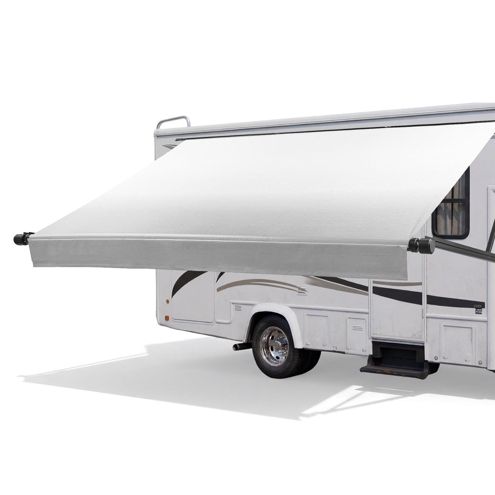 VEVOR Motorized RV Awning Complete Kit, 21.06FT Electric Retractable RV Awning with Aluminum Alloy Frame & Waterproof Fabric, Outdoor Camping Trailer Awnings Fit Most RVs (21FT Type, Gradient Gray)
