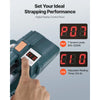 VEVOR Electric Strapping Machine 0.51-0.63 in PP/PET Straps Digital Display, for Packaging Boxes & Pallets, Portable Automatic Banding Tool with 2 x 5000mAh Batteries, Battery-Powered Strapping Tool
