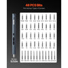 VEVOR Electric Precision Screwdriver Set, 48 Magnetic Bits, Mini Electric Screwdriver with Magnetic Storage Box, S2 Steel Bits, LED Light, Type-C Charging, for Phone, Laptop, and Electronics Repair