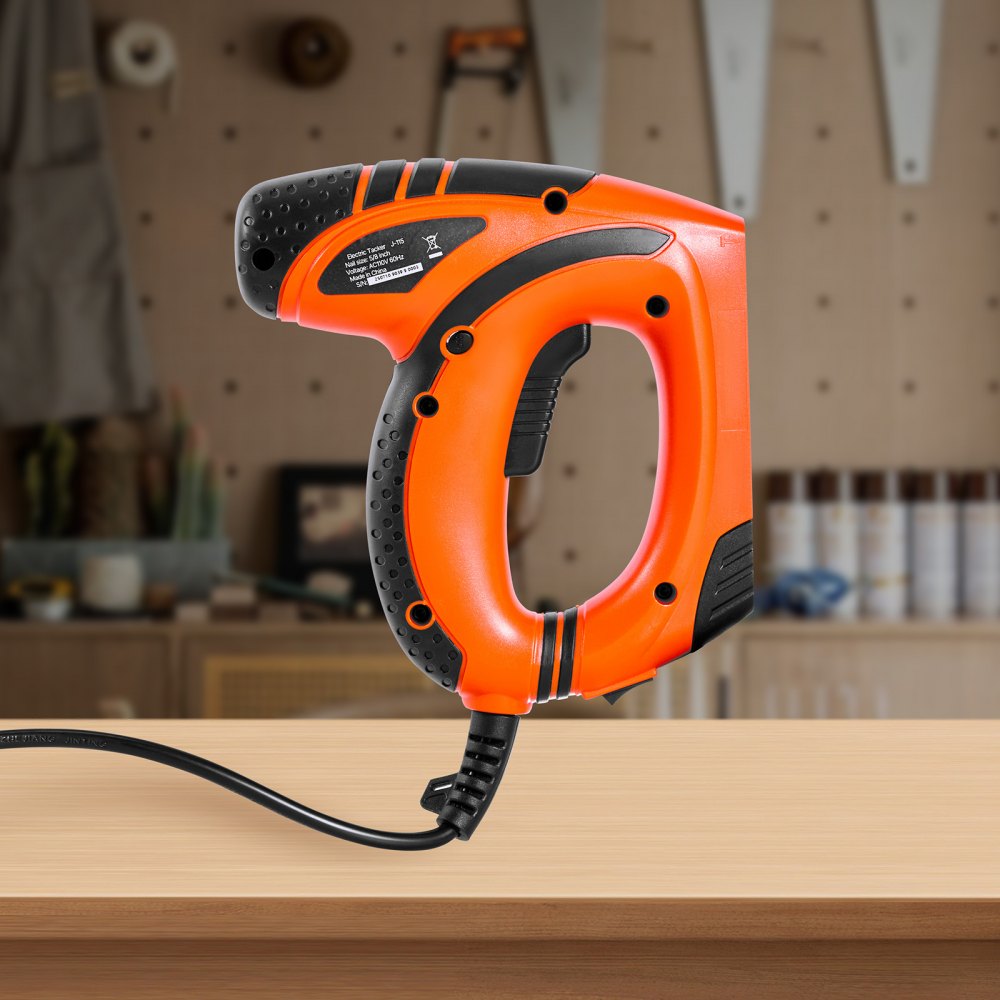 VEVOR Electric Nail Gun, 2-in-1 Staple Gun Brad Nailer, 18 Gauge 5/8 inch, Stapler Brad Nailer with 1000 Pcs Staples and 1000 Pcs Nails, Non-Slip Rubber Grip, for Woodworking and DIY Projects