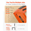VEVOR Cordless Brad Nailer, 2-in-1 Nail Gun Staple Gun, 18 Gauge 5/8 inch, Battery Powered, with 1000 Pcs Staples and 1000 Pcs Nails, Non-Slip Rubber Grip, for Woodworking, Carpentry and DIY Projects
