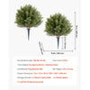 VEVOR Artificial Topiary Cypress Trees with Ground Spike, 16 inch 2 Set Faux Shrubs & Bushes Potted Plants, Fake Silk Tree Look Real for Decor Front Porch Outdoor Indoor Patio Garden Balcony Backyard