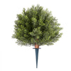 VEVOR Artificial Topiary Cypress Trees with Ground Spike, 16 inch 2 Set Faux Shrubs & Bushes Potted Plants, Fake Silk Tree Look Real for Decor Front Porch Outdoor Indoor Patio Garden Balcony Backyard