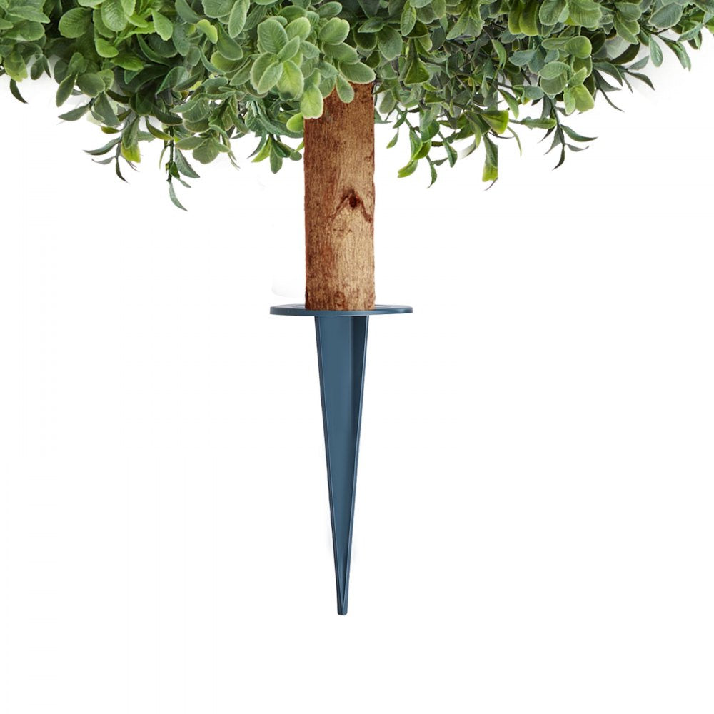 VEVOR Artificial Topiary Boxwood Trees with Ground Spike, 22 inch 2 Set Faux Shrubs & Bushes Potted Plants, Fake Silk Tree Look Real for Decor Front Porch Outdoor Indoor Patio Garden Balcony Backyard