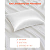 VEVOR Satin Pillowcase, 2 Pack Standard Size Satin Pillow Cases for Hair and Skin, Similar to Silk Pillowcases with Hidden Zipper, Smooth, Soft and Breathable Cooling Pillowcase, for Sleeping (White)