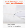 VEVOR Satin Pillowcase, 2 Pack Standard Size Satin Pillow Cases for Hair and Skin, Similar to Silk Pillowcases with Hidden Zipper, Smooth, Soft and Breathable Cooling Pillowcase, for Sleeping (White)