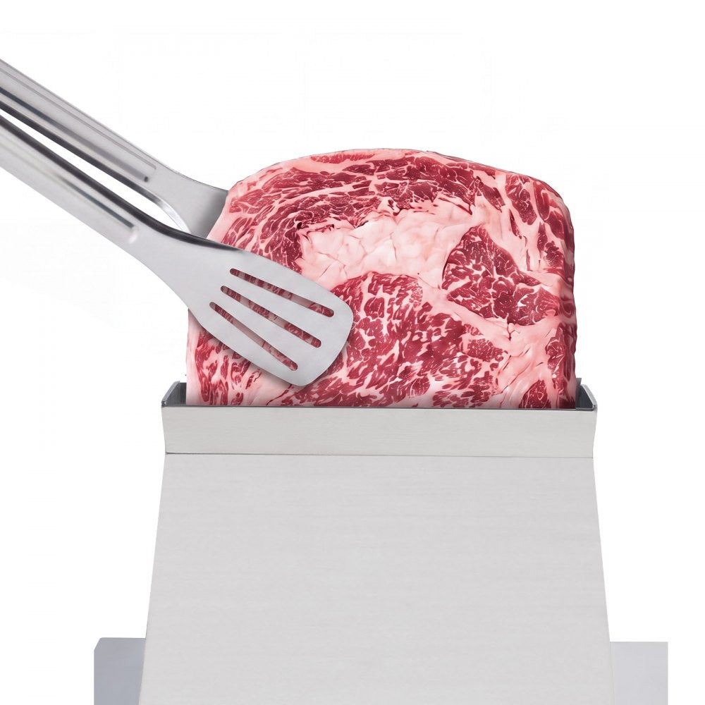 VEVOR Commercial Meat Tenderizer, 450W Electric Beef Machine 265 Lbs/H, for Turkey Chicken Pork, Heavy Duty Stainless Steel Kitchen Tool with 54 Blades, Food Tong, Cleaning Brush, Wide Feed Chute