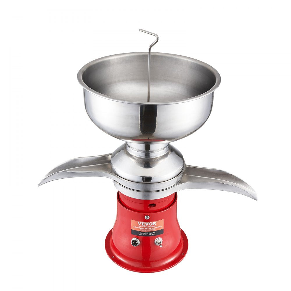 VEVOR Milk Cream Centrifugal Separator, 304 Stainless Steel Electric Cream Separators, 100L/H Output 10500RPM Goat Milk Separator, 30W Cow Cream Separator, Milk Skimmer with 5L Bowl Capacity, 100-240V