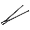 VEVOR Blacksmith Tongs 3-Piece V-Bit/Blade/Flat Jaw Tongs Set Carbon Steel, for Bladesmithing & Blacksmithing, Firm Grip, Extended Handles, Premium Material, Forge Tongs Bundle Set with Rivets, Black