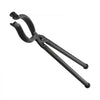 VEVOR Blacksmith Tongs 4-Piece V-Bit/Flat/Blade/Wolf Jaw Tongs Set Black, for Bladesmithing & Blacksmithing, Firm Grip, Extended Handles, Premium Carbon Steel, Forge Tongs Bundle Set with Rivets