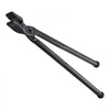 VEVOR Blacksmith Tongs 4-Piece V-Bit/Flat/Blade/Wolf Jaw Tongs Set Black, for Bladesmithing & Blacksmithing, Firm Grip, Extended Handles, Premium Carbon Steel, Forge Tongs Bundle Set with Rivets