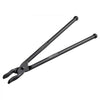 VEVOR Blacksmith Tongs 4-Piece V-Bit/Flat/Blade/Wolf Jaw Tongs Set Black, for Bladesmithing & Blacksmithing, Firm Grip, Extended Handles, Premium Carbon Steel, Forge Tongs Bundle Set with Rivets