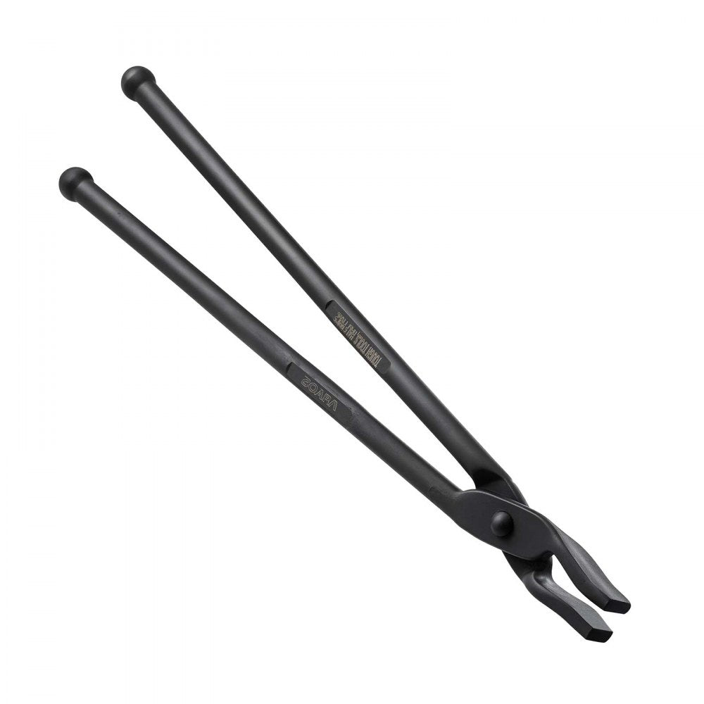 VEVOR Blacksmith Tongs 5-Piece V-Bit/Flat/Blade/Square/Wolf Jaw Tongs Set, for Bladesmithing & Blacksmithing, Firm Grip, Extended Handles, Premium Carbon Steel, Forge Tongs Bundle Set with Rivets