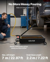 VEVOR Low Profile Oil Drain Pan, 15 Gallon Capacity, Rolling Oil Drain Pan with Electric Pump & 7.2 ft Hose, Leak-proof & Corrosion-resistant, Fit for Cars, SUVs, Trucks, Motorcycles, ATVs, Metal
