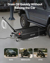 VEVOR Low Profile Oil Drain Pan, 20 Gallon Capacity, Rolling Oil Drain Pan with Electric Pump & 7.2 ft Hose, Leak-proof & Corrosion-resistant, Fit for Cars, SUVs, Trucks, Motorcycles, ATVs, Metal