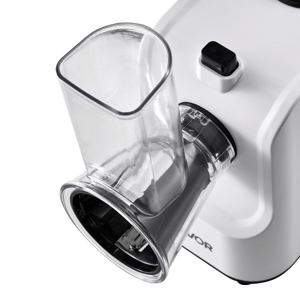 VEVOR Electric Cheese Grater Salad Maker, 200W Salad Shooter, Electric Vegetable Slicer Shredder Chopper for Fruits with 5 Attachments, Stainless Steel Food Cutter for Vegetables, and Cheeses