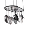 VEVOR Hanging Pot Rack, 32 inch Hanging Pot Rack Ceiling Mount, Ceiling Pot Rack with 12 S Hooks, 80 lbs Loading Weight, Ideal for Home, Restaurant, Kitchen Cookware, Utensils