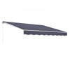 VEVOR Electric Retractable Awning, 14.1' x 9.8' Motorized Patio Awning, Sunshade Shelter with Remote Controller & Manual Crank Handle, Waterproof Polyester Fabric for Outdoor Deck, Balcony, Yard, Gray
