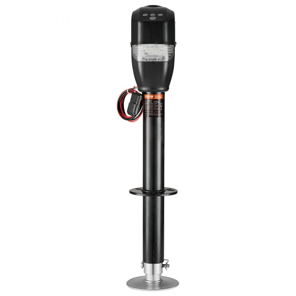 VEVOR Electric Trailer Jack, 5000 lbs, Heavy Duty RV Electric Power Tongue Jack with 2 Way Connector, Remote Control, Crank Handle & Weatherproof Jack Cover, 10"-28.3" Lift, for Trailers & Campers