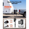 VEVOR Electric Trailer Jack, 7500 lbs Capacity, Electric Power Tongue Jack with Waterproof Protective Cover & LED Light for Travel Trailer, Camper, RV, 9.84-27.84 in Lift, 12V DC with Wiring, Black