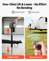 VEVOR Electric Trailer Jack, 7500 lbs Capacity, Electric Power Tongue Jack with Waterproof Protective Cover & LED Light for Travel Trailer, Camper, RV, 9.84-27.84 in Lift, 12V DC with Wiring, Black