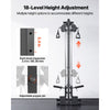 VEVOR LAT Pull Down Machine, 3-in-1 Row Cable Machine, Cable Machines Home Gym with 18-Level Height Adjustment, Wall-Mount Design, Load 500 lbs Lat Tower for Full-Body Workouts, Single-Arm Training