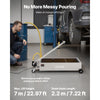VEVOR Low Profile Oil Drain Pan, 20 Gallon Capacity, Rolling Oil Drain Pan with Electric Pump, 7.2 ft Hose & T Folding Handle, Leak-proof & Corrosion-resistant, Fit for Cars, SUVs, Trucks, ATVs, White