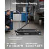 VEVOR Low Profile Oil Drain Pan, 17 Gallon Capacity, Rolling Oil Drain Pan with Electric Pump, 7.2 ft Hose & T Folding Handle, Leak-proof & Corrosion-resistant, Fit for Cars, SUVs, Trucks, ATVs, Black