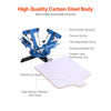 VEVOR Screen Printing Machine 4 Color 1 Station Silk Screen Printing Press, 21.3 x 17.7 in, 360° Rotatable, Accurate Positioning, Powder-Coated Carbon Steel, for T-shirt DIY, Home and Commercial