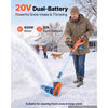 VEVOR Electric Snow Shovel 20V 12" Battery-Powered Cordless Snow Blower, for Driveway Patio Deck, Includes 4Ah Battery and Charger, 20 ft Throw Distance, 60° Chute, LED Light & Adjustable Handle