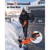 VEVOR Electric Snow Shovel 40V 13.5" Battery-Powered Cordless Snow Blower, for Driveway Patio Deck, Includes 2 x 4Ah Batteries & Charger, 20 ft Throw Distance, 60° Chute, LED Light, Adjustable Handle